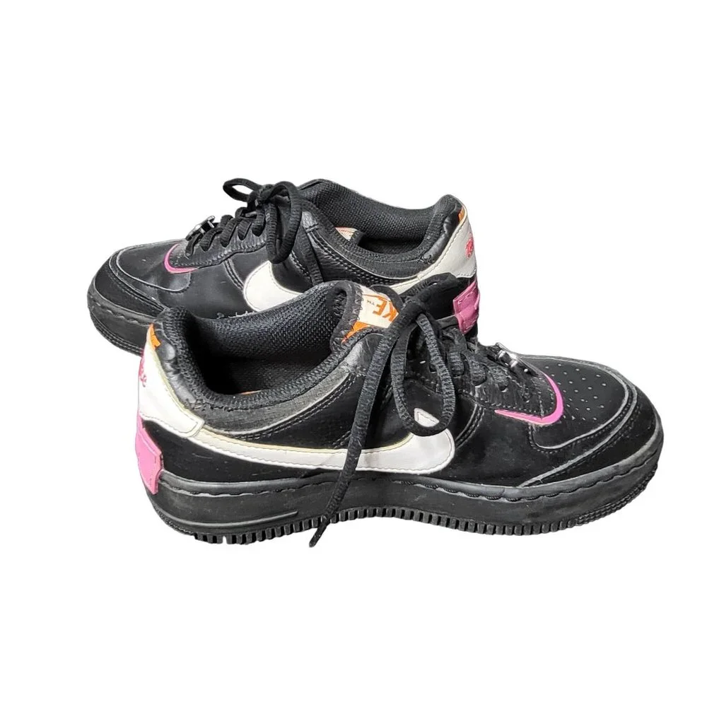 Nike Women's Air Force 1 Shadow Cosmic Fuchsia Sneakers Removable‎ Patches 6.5